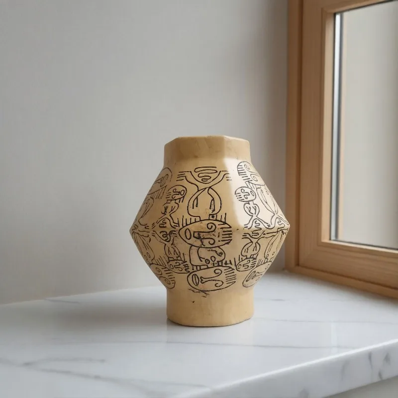 Nordic Abstract Human Face Vase Ceramic Flower Ornament Living Room Bedroom Entrance Flower Arrangement Art Vase Home Decoration
Nordic Abstract Human Face Vase Ceramic Flower Ornament Living Room Bedroom Entrance Flower Arrangement Art Vase Home Decoration
