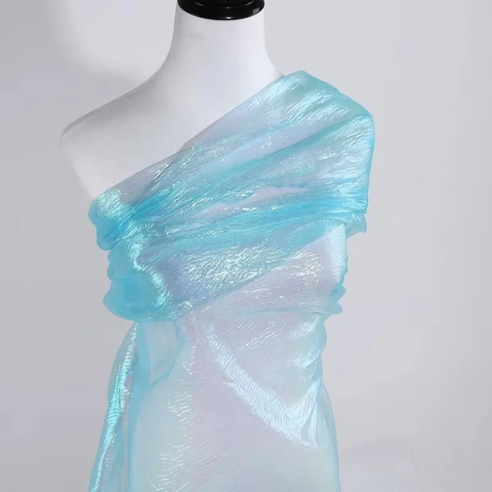 100x140cm Rainbow Laser Yarn Fabric Wrinkled Illusion Color Organza Fabric Texture Designer High-Density Iridescent Organza
100x140cm Rainbow Laser Yarn Fabric Wrinkled Illusion Color Organza Fabric Texture Designer High-Density Iridescent Organza