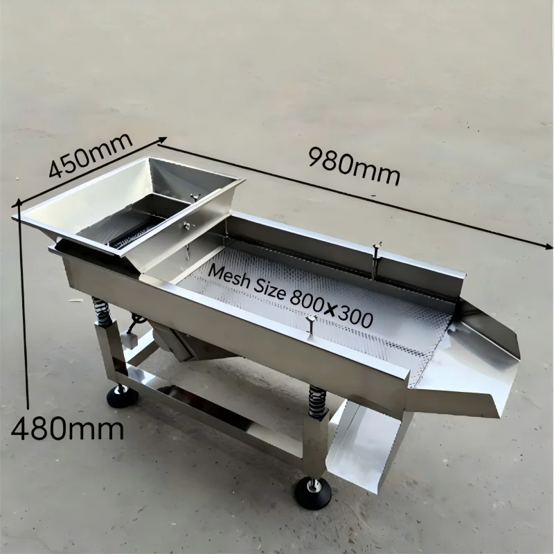 30x80cm Stainless Steel Linear Vibrating Sieve Single/Dual Layer Electric Screening Machine for Precision Separation
30x80cm Stainless Steel Linear Vibrating Sieve Single/Dual Layer Electric Screening Machine for Precision Separation