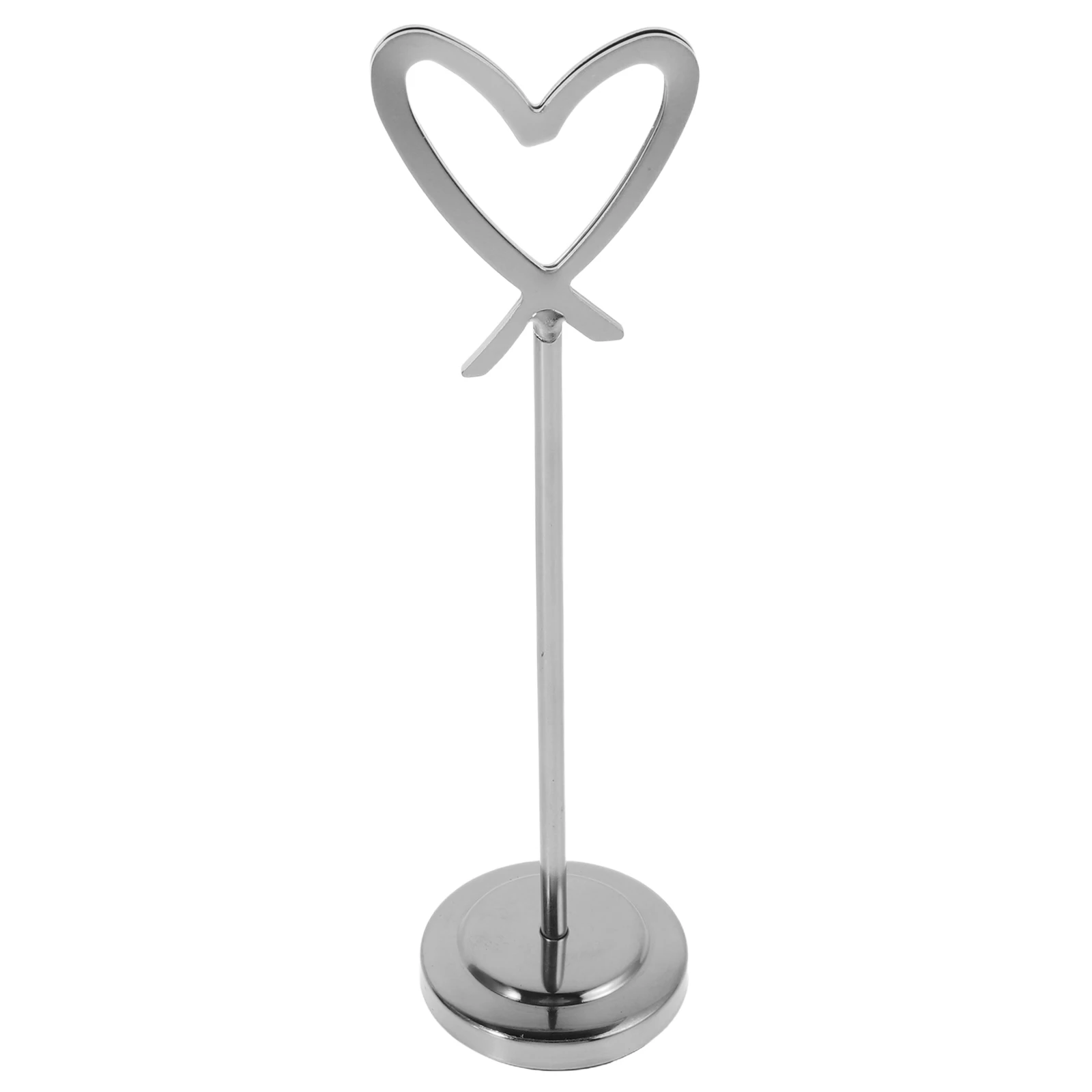Stainless Steel Heart Shaped Stand for Memo Clips Photo Holder Table Card Note Display Wedding Stable
Stainless Steel Heart Shaped Stand for Memo Clips Photo Holder Table Card Note Display Wedding Stable