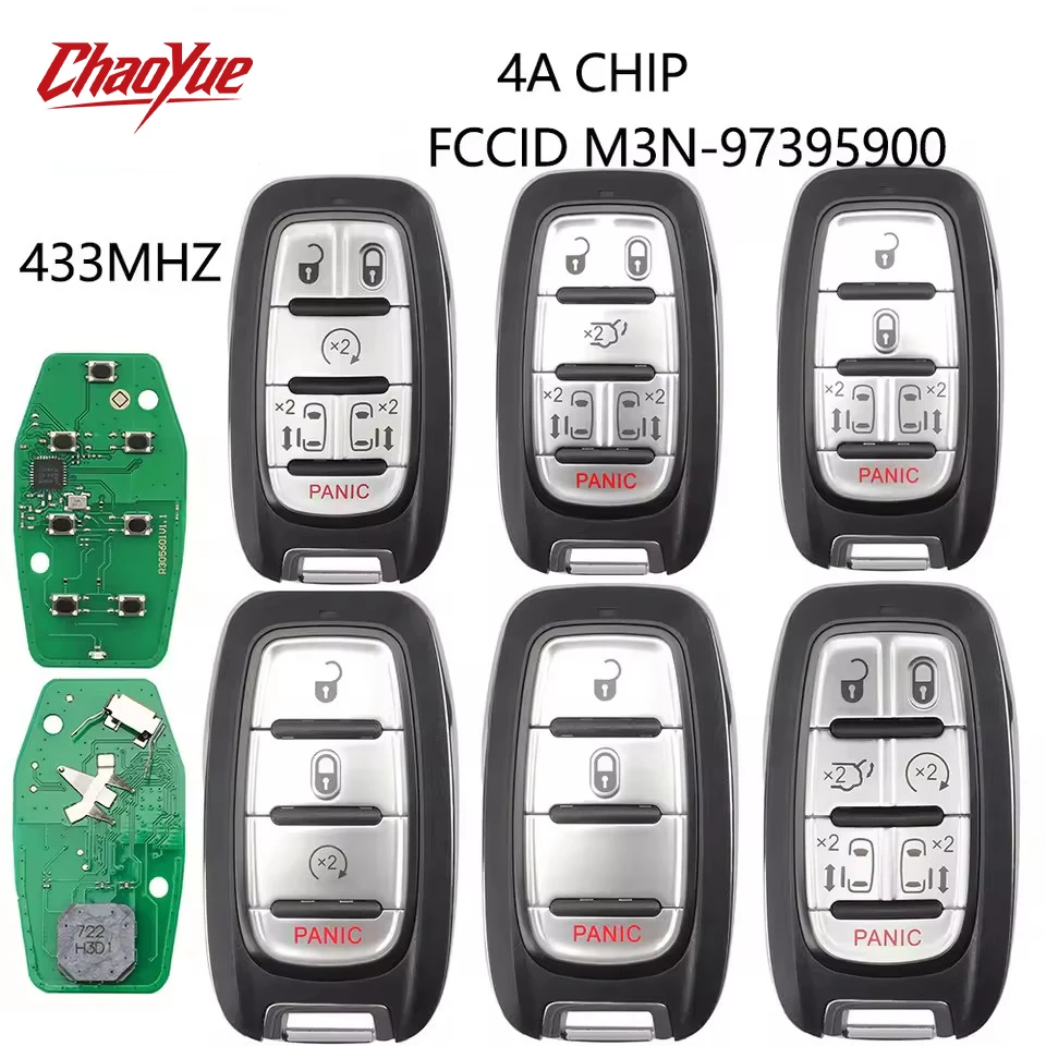 ChaoYue Keyless Smart Key for Chyrsler Pacifica 2017-2021 Proximity Remote Fob 433MHz 4A Chip M3N-97395900, 68217827 AC
ChaoYue Keyless Smart Key for Chyrsler Pacifica 2017-2021 Proximity Remote Fob 433MHz 4A Chip M3N-97395900, 68217827 AC