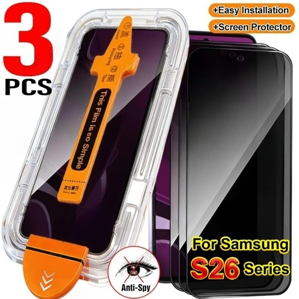 3Pcs Anti Spy Tempered Glass for Samsung Galaxy S26 S25 S24 Ultra S23 S22 S21 Plus S24 S25 FE One Click Installation Protectors
3Pcs Anti Spy Tempered Glass for Samsung Galaxy S26 S25 S24 Ultra S23 S22 S21 Plus S24 S25 FE One Click Installation Protectors