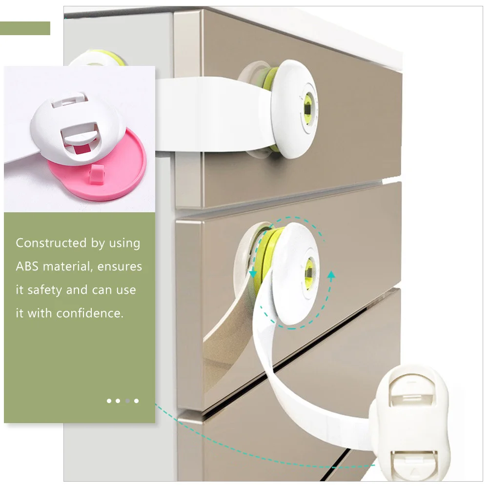 3Pcs Baby Safety Lock ABS Child Proof Strap for Cabinet Drawer Door Baby Proofing and Security Children Security Strap
3Pcs Baby Safety Lock ABS Child Proof Strap for Cabinet Drawer Door Baby Proofing and Security Children Security Strap