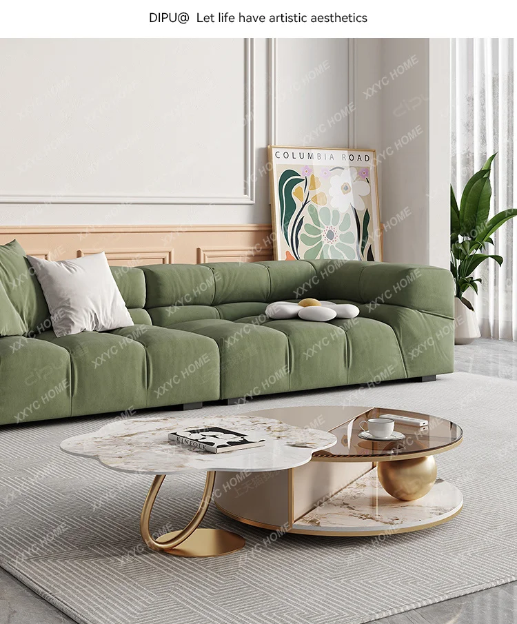 Light Luxury Rock Slab Coffee Table TV Cabinet Combination Living Room Household Glass Petal Creative Apartm
Light Luxury Rock Slab Coffee Table TV Cabinet Combination Living Room Household Glass Petal Creative Apartm