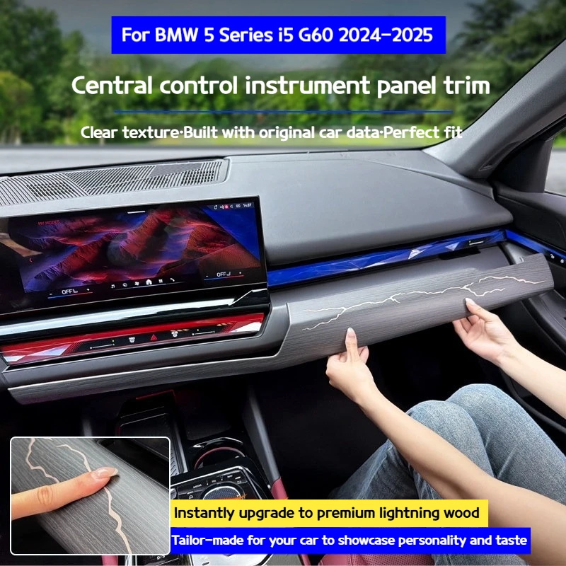 ABS Central control instrument panel decorative lightning wood grain trimFor BMW 5 Series i5 G60 2024-2025 interior accessories
ABS Central control instrument panel decorative lightning wood grain trimFor BMW 5 Series i5 G60 2024-2025 interior accessories