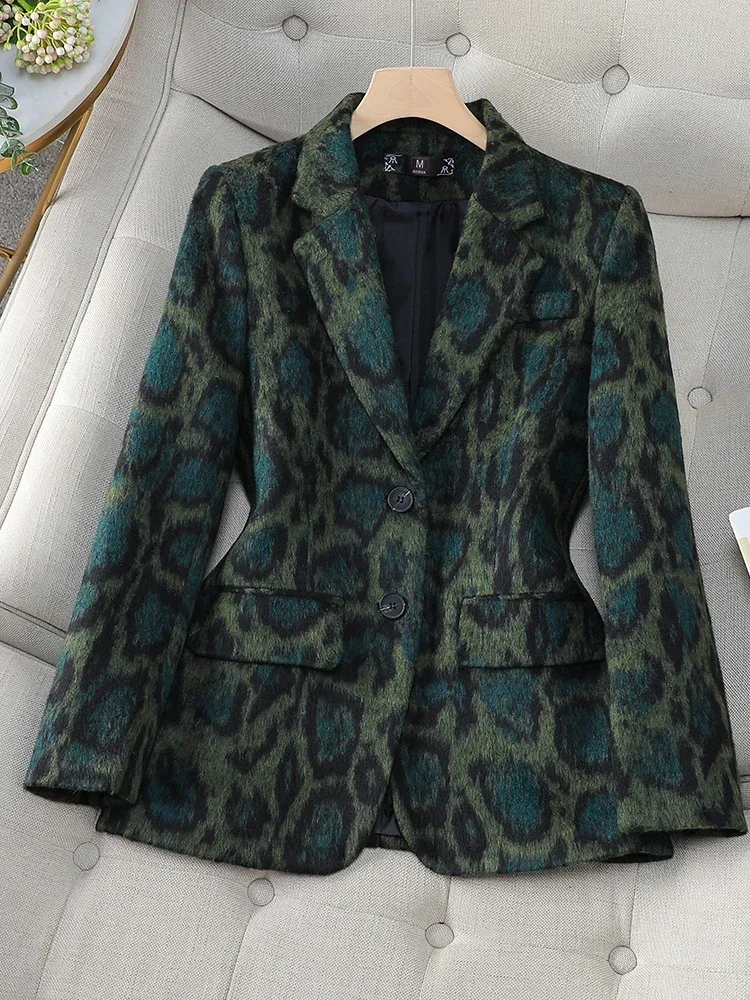 Fashion Coffee Green Casual Ladies Blazer Women Long Sleeve Single Button Slim Female Autumn Winter Jacket 2024
Fashion Coffee Green Casual Ladies Blazer Women Long Sleeve Single Button Slim Female Autumn Winter Jacket 2024