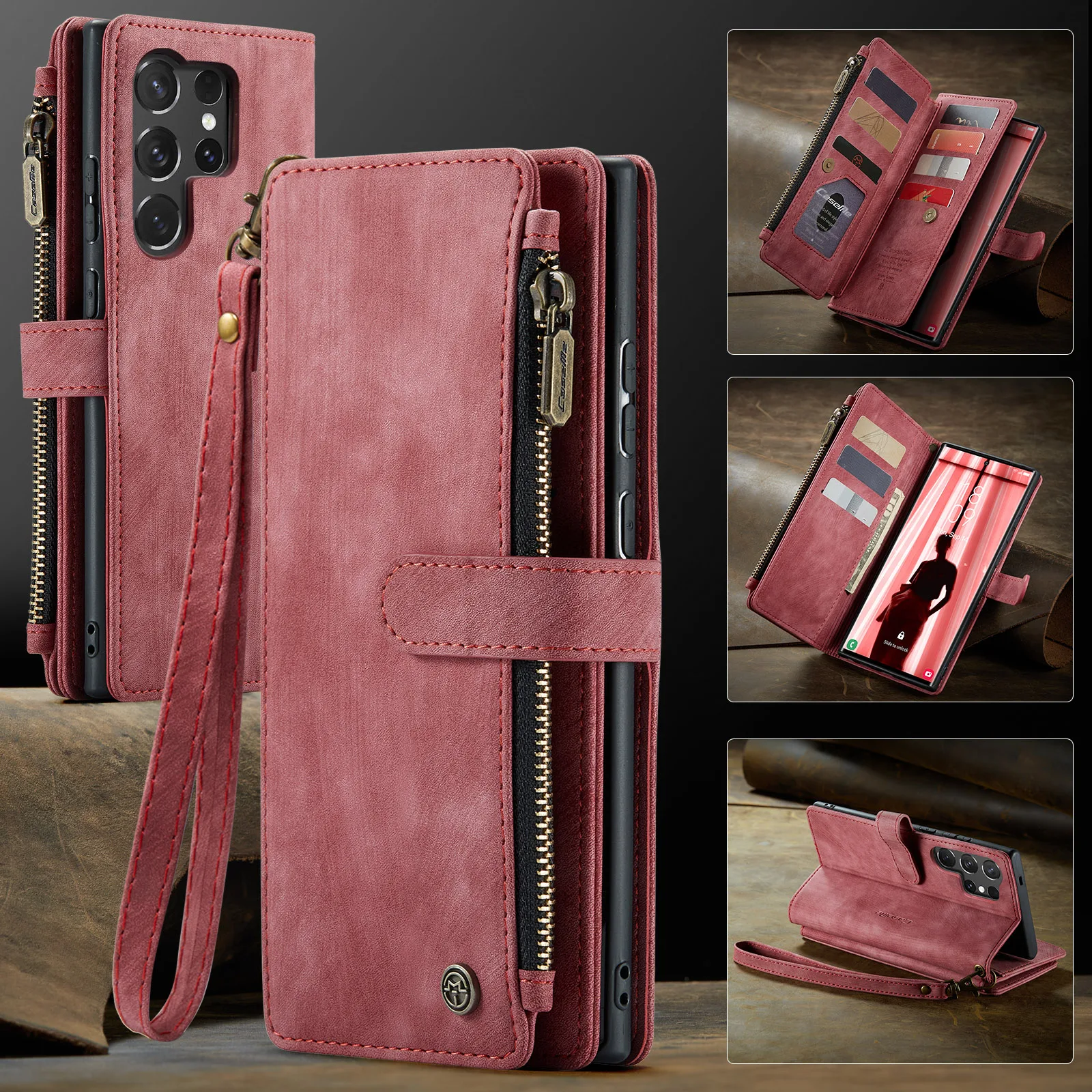CaseMe-C30 For Samsung GALAXY S25 Ultra S24 S23 S22+ S21 S20 Luxury Magnetic Flip PU Leather Wallet Case Card Slots Holder Cover
CaseMe-C30 For Samsung GALAXY S25 Ultra S24 S23 S22+ S21 S20 Luxury Magnetic Flip PU Leather Wallet Case Card Slots Holder Cover