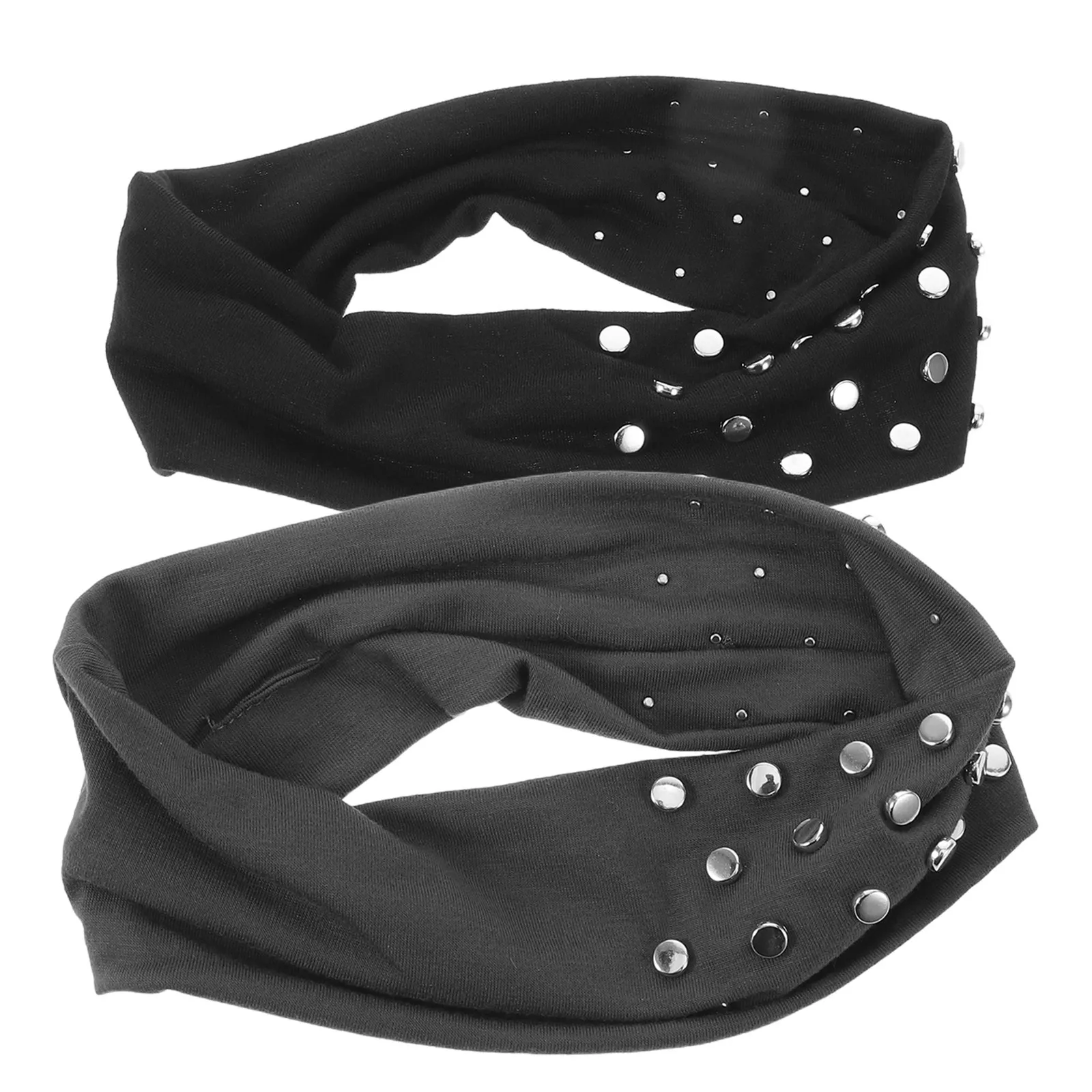 2Pcs Punk Studded Headbands for Women Soft Breathable Cloth Rock Festival Hair Wrap with Metal Rivets Gothic Rock Headband
2Pcs Punk Studded Headbands for Women Soft Breathable Cloth Rock Festival Hair Wrap with Metal Rivets Gothic Rock Headband