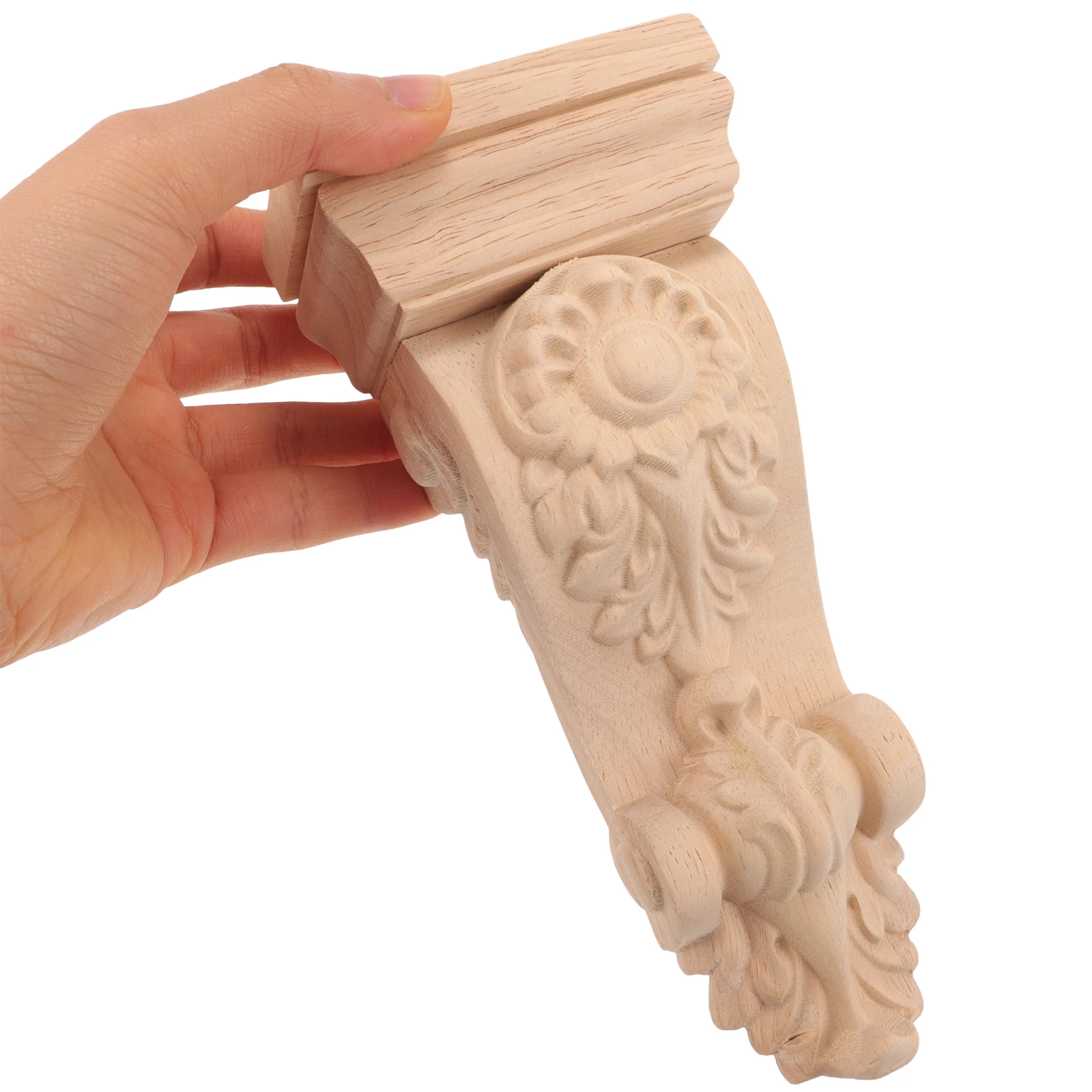 Solid Wood Corbels Decorative Applique Carved Trim Furniture Onlay Vintage Cabinet Accents Corner Molding Wooden Bracket Timber 
Solid Wood Corbels Decorative Applique Carved Trim Furniture Onlay Vintage Cabinet Accents Corner Molding Wooden Bracket Timber
