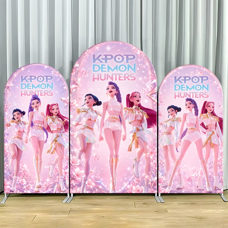 Kpop Demon Hunters Arch Backdrop Cover Pink Sparkle Girl Birthday Party Photo Background Elastic Cover for Kids Birthday Decor
Kpop Demon Hunters Arch Backdrop Cover Pink Sparkle Girl Birthday Party Photo Background Elastic Cover for Kids Birthday Decor