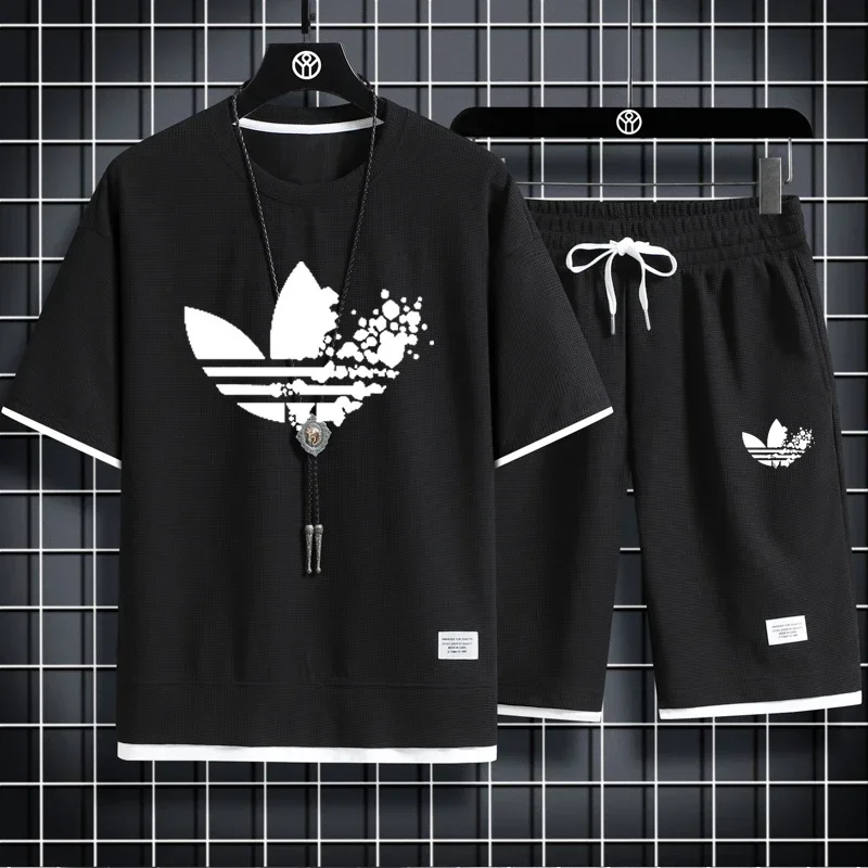 Лето 2022, модная мужская дышащая футболка + шорты для бега, комплект из двух предметов для тренировок по баскетболу на открытом воздухе, мужской повседневный спортивный комплект
Лето 2022, модная мужская дышащая футболка + шорты для бега, комплект из двух предметов для тренировок по баскетболу на открытом воздухе, мужской повседневный спортивный комплект