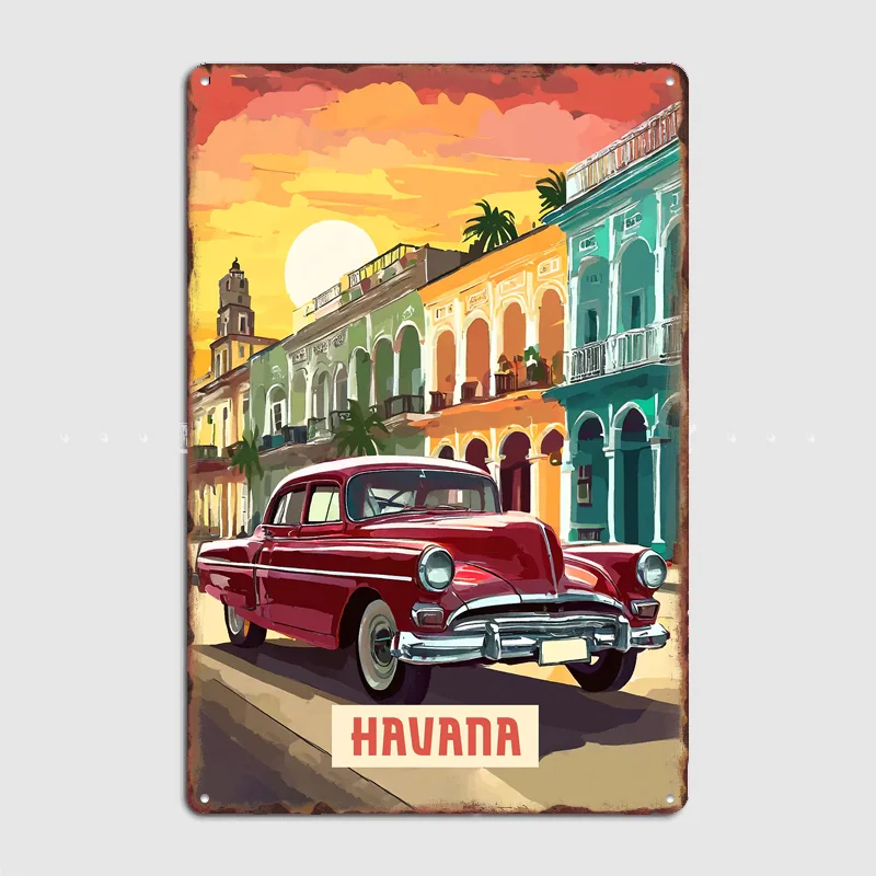 Havana Vintage City Travel Poster Metal Sign Bar Custom Bedroom Indoor Poster Home Wall Decor Posters Room Decoration
Havana Vintage City Travel Poster Metal Sign Bar Custom Bedroom Indoor Poster Home Wall Decor Posters Room Decoration