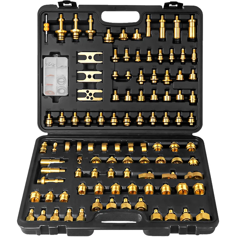 103Pcs Auto Air Conditioning Leak Test Adapter Leak Detection Repair for All copper Car Air Conditioning Leak Detector Tools
103Pcs Auto Air Conditioning Leak Test Adapter Leak Detection Repair for All copper Car Air Conditioning Leak Detector Tools