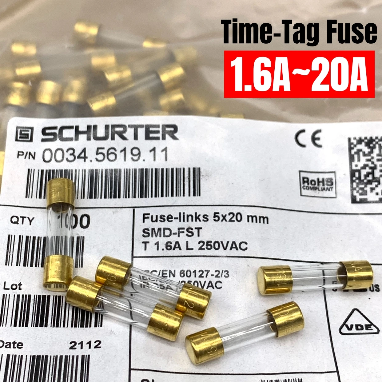 5*20 мм SCHURTER 250V Time Tag Позолоченный стеклянный предохранитель Аудиофильский предохранитель HIFI 1A 1.6A 2A 2.5A 3.15A 4A 5A 6.3A 8A 10A 12.5A 16A 20A
5*20 мм SCHURTER 250V Time Tag Позолоченный стеклянный предохранитель Аудиофильский предохранитель HIFI 1A 1.6A 2A 2.5A 3.15A 4A 5A 6.3A 8A 10A 12.5A 16A 20A