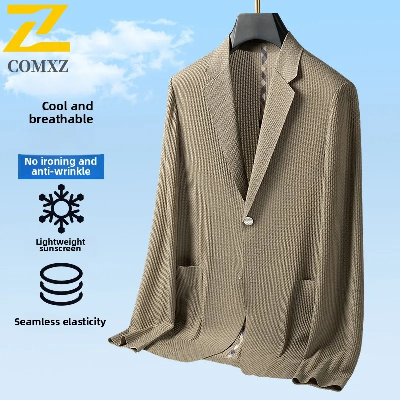 Men Suit Jacket Summer Ultra Light Breathable Be Easy-care Daily Social Coat High-quality Business Leisure Office Men's Clothing
Men Suit Jacket Summer Ultra Light Breathable Be Easy-care Daily Social Coat High-quality Business Leisure Office Men's Clothing