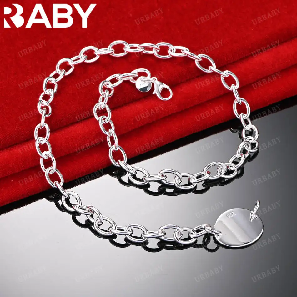 URBABY 925 Sterling Silver Round Chain Necklace For Women Men Creativity Gifts Street All-match Party And Daily Wear
URBABY 925 Sterling Silver Round Chain Necklace For Women Men Creativity Gifts Street All-match Party And Daily Wear