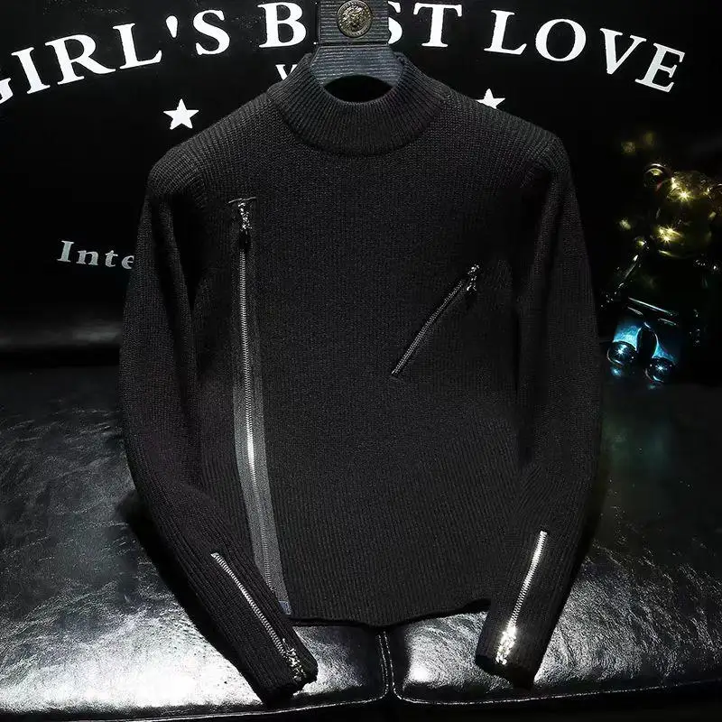 Faionable Zipper f-High Collar Knitwear for Men Slim Fit Autumn Winter New Sle Versatile Youthful Vitali Sle Pure ...
Faionable Zipper f-High Collar Knitwear for Men Slim Fit Autumn Winter New Sle Versatile Youthful Vitali Sle Pure ...