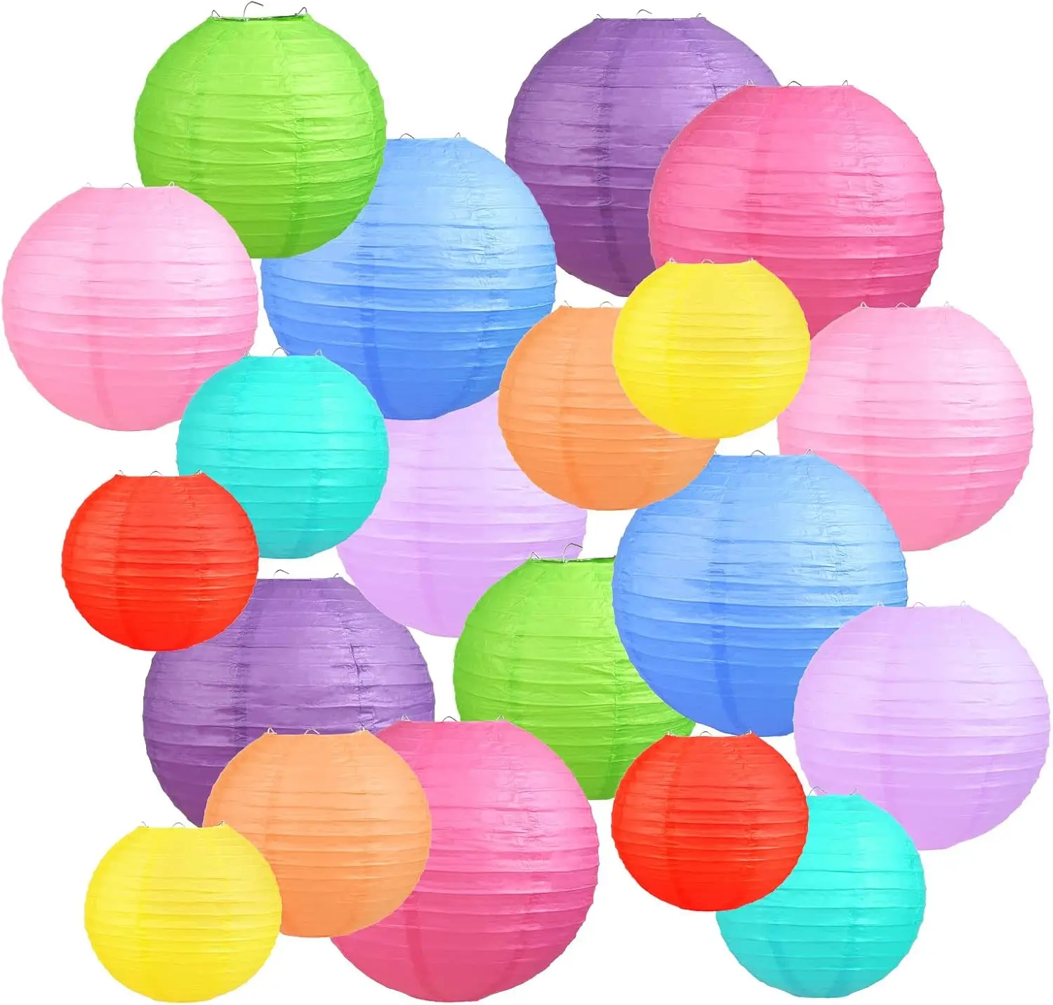 20PCS Colorful Paper Lanterns Party Decorations, Chinese Lanterns for Indoor Outdoor Weddings Birthdays New Year (6-12 inch)
20PCS Colorful Paper Lanterns Party Decorations, Chinese Lanterns for Indoor Outdoor Weddings Birthdays New Year (6-12 inch)