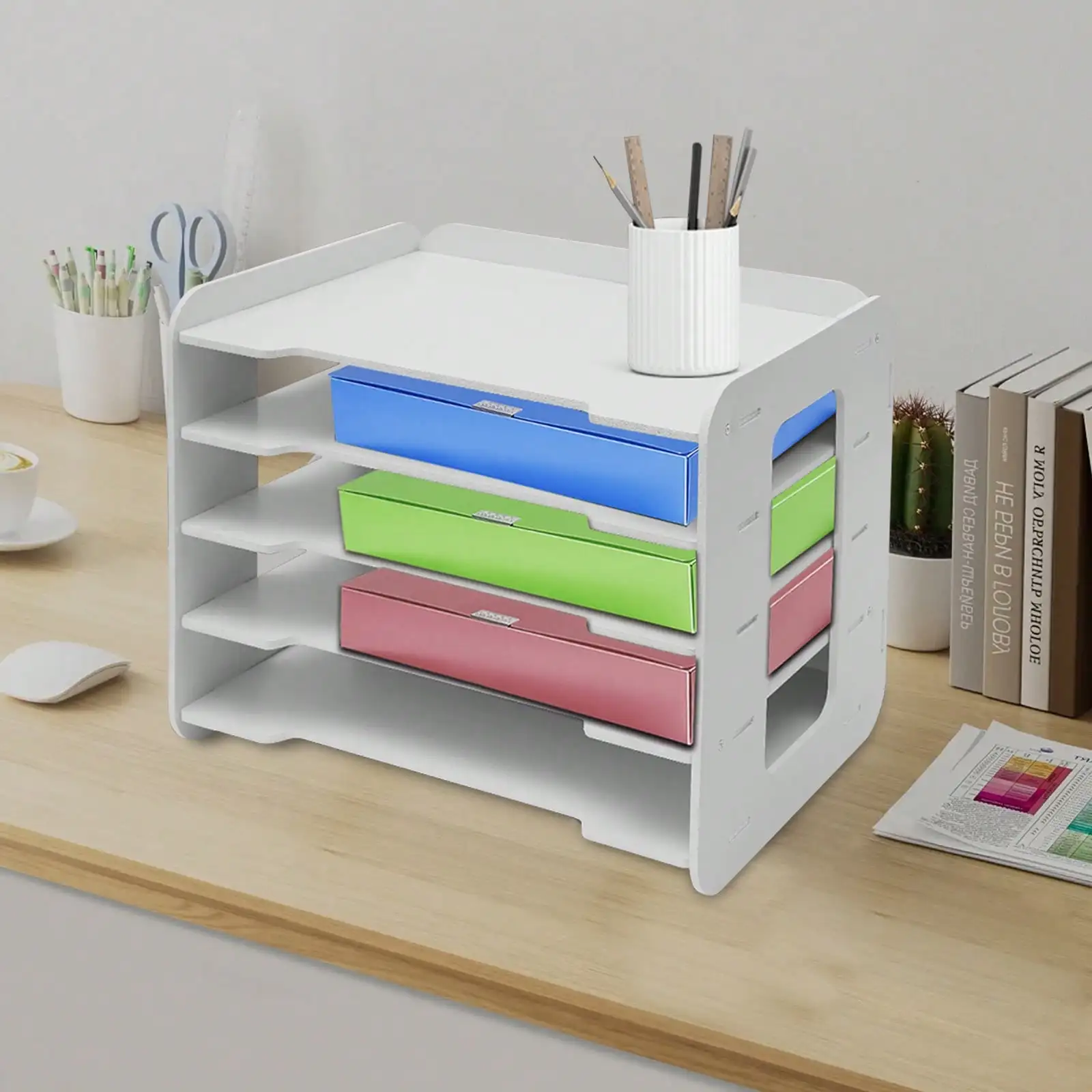 Letter File Organizer, 5-Tier Stackable Letter Tray, Paper Letter Tray Desk Organizer, Office Desk Paper Document Organ
Letter File Organizer, 5-Tier Stackable Letter Tray, Paper Letter Tray Desk Organizer, Office Desk Paper Document Organ