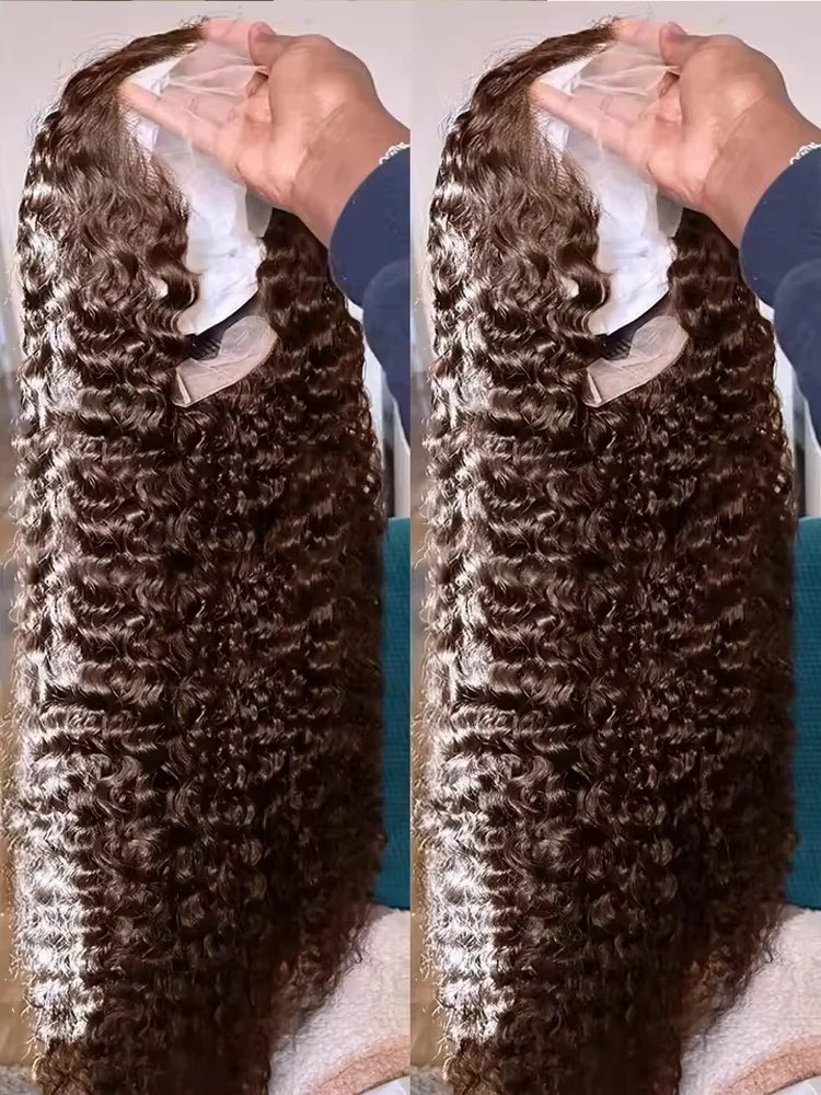 Chocolate Brown 13x4 Jerry Curly Lace Front Human Hair Wigs For Women Colored Deep Wave 13x6 HD Lace Frontal Human Hair Wig 40 42 Inch Water Wave Lace Wigs High Quality Preplucked 250 Density Brazilian Remy Hair
Chocolate Brown 13x4 Jerry Curly Lace Front Human Hair Wigs For Women Colored Deep Wave 13x6 HD Lace Frontal Human Hair Wig 40 42 Inch Water Wave Lace Wigs High Quality Preplucked 250 Density Brazilian Remy Hair