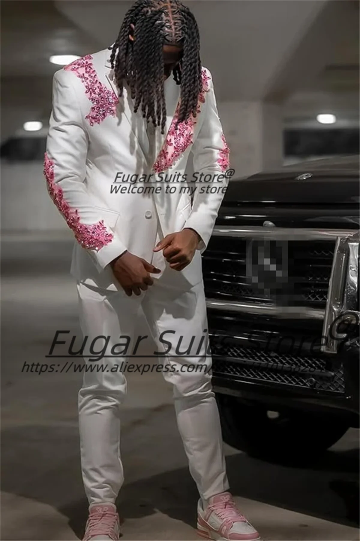 Customized Pink Beadwork White Plus Size Men Suits Luxuly Groom Wedding Tuxedos 2 Pcs Sets Male Prom Blazers Elegant Ropa Hombre
Customized Pink Beadwork White Plus Size Men Suits Luxuly Groom Wedding Tuxedos 2 Pcs Sets Male Prom Blazers Elegant Ropa Hombre