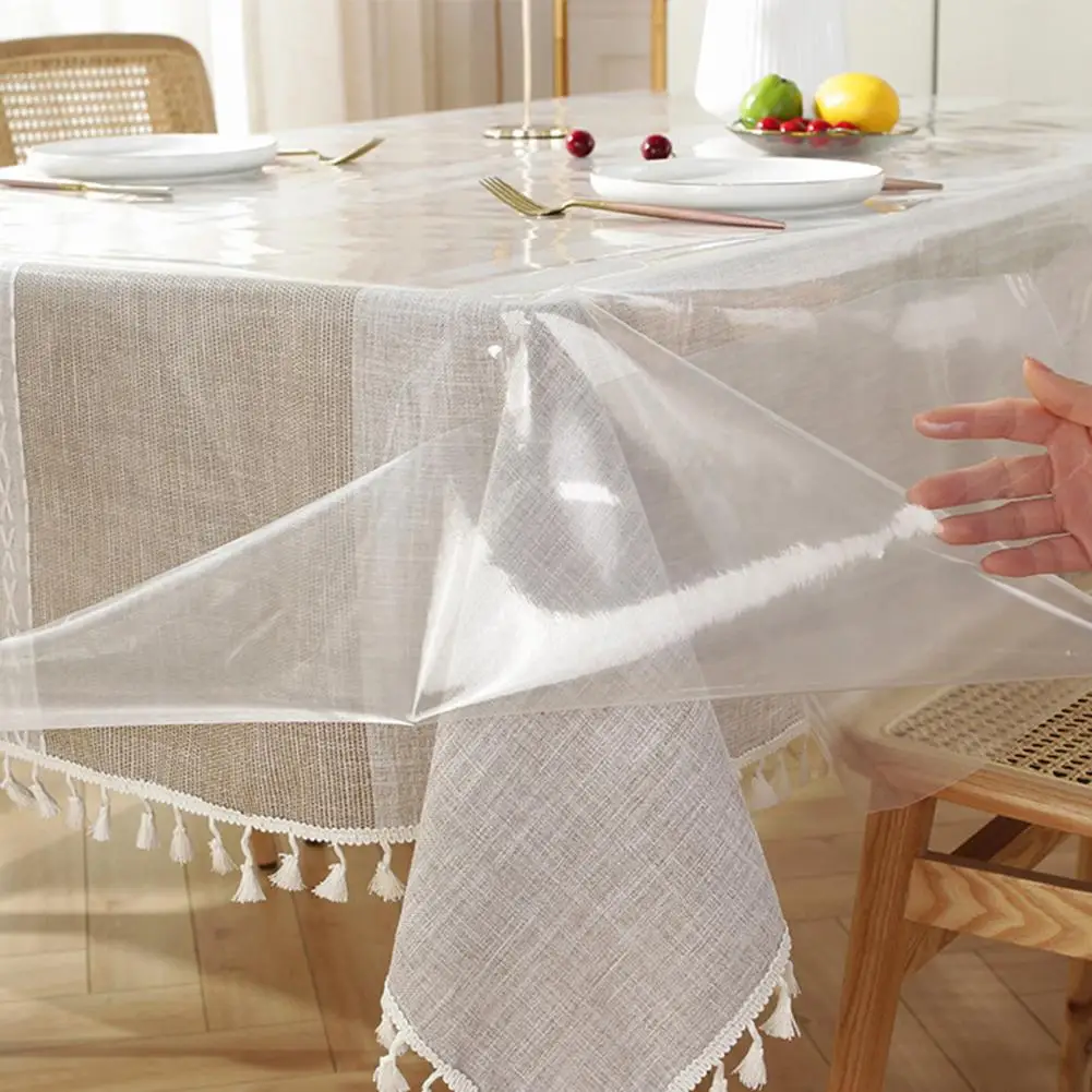 Transparent Tablecloth Water-resistant Pvc Table Cloth for Dining Kitchen Transparent Oil-proof Cover Easy to Clean Rectangle
Transparent Tablecloth Water-resistant Pvc Table Cloth for Dining Kitchen Transparent Oil-proof Cover Easy to Clean Rectangle