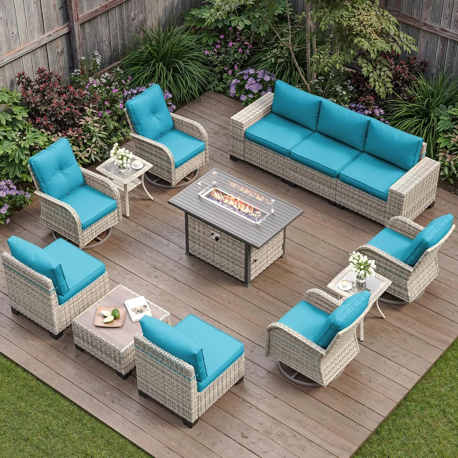 Комплект садовой мебели из 13 предметов с креслом-качалкой, секционный диван из искусственного ротанга PE для бесед на открытом воздухе, на заказ
Комплект садовой мебели из 13 предметов с креслом-качалкой, секционный диван из искусственного ротанга PE для бесед на открытом воздухе, на заказ