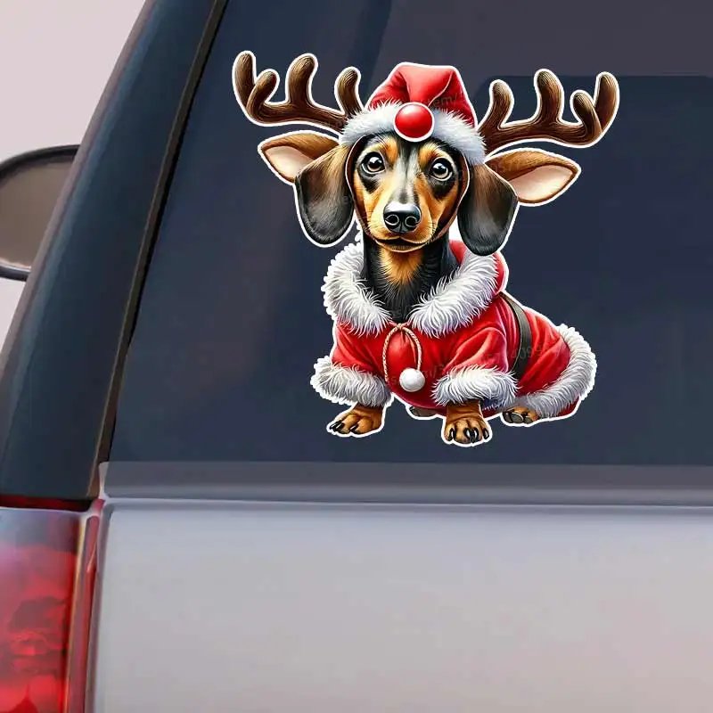 Cute Christmas Dachshund Animal Car Sticker Waterproof Styling Automobiles Motorcycle Exterior Accessories Vinyl Decals SH864
Cute Christmas Dachshund Animal Car Sticker Waterproof Styling Automobiles Motorcycle Exterior Accessories Vinyl Decals SH864