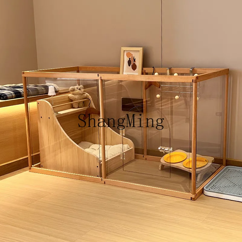 TMJ wooden acrylic dog fence dog fence free splicing special indoor transparent dog cage
TMJ wooden acrylic dog fence dog fence free splicing special indoor transparent dog cage