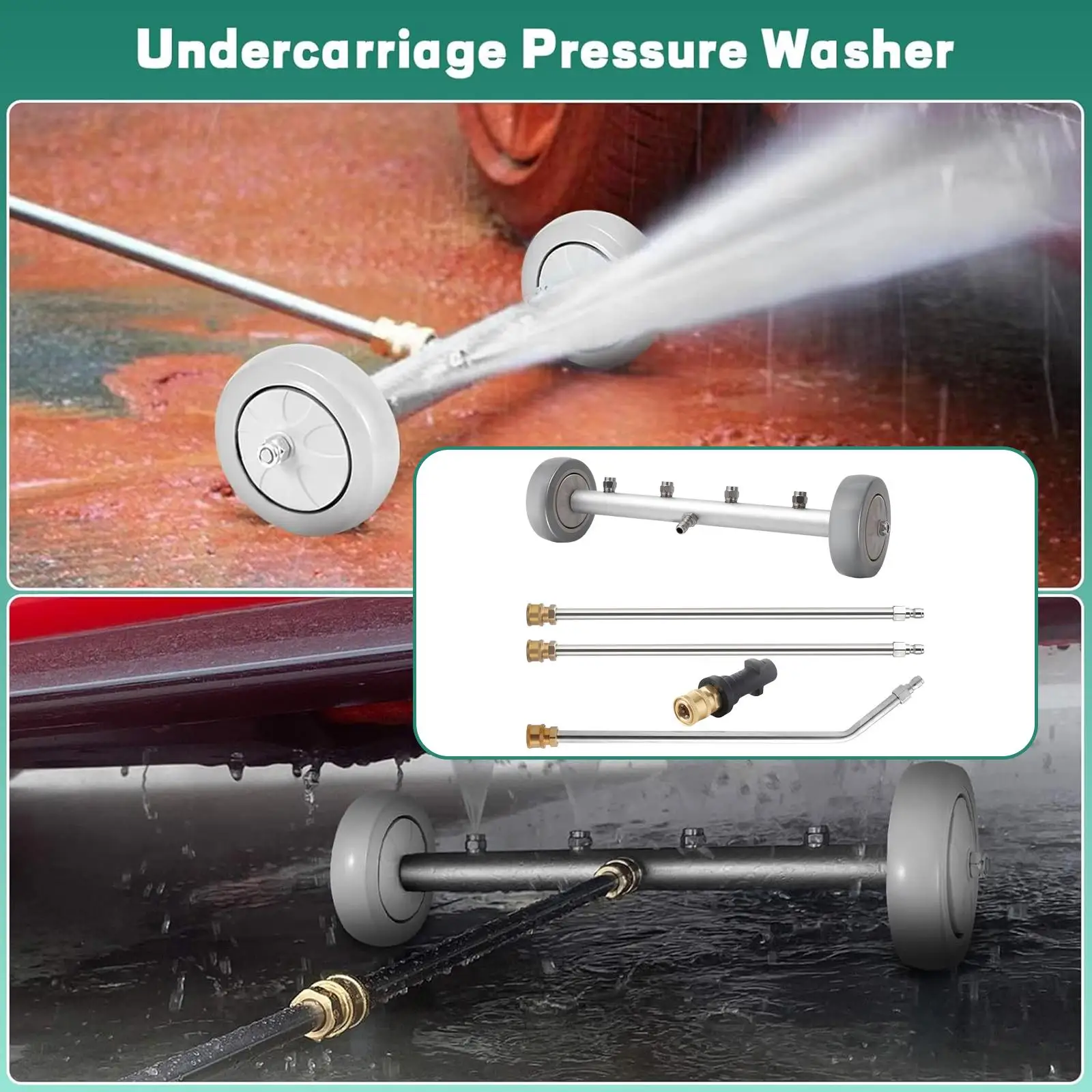 Портативная мойка высокого давления для днища автомобиля с 4 насадками для грузовиков, фургонов, внедорожников, очистки тротуаров, инструменты для ухода за автомобилем
Портативная мойка высокого давления для днища автомобиля с 4 насадками для грузовиков, фургонов, внедорожников, очистки тротуаров, инструменты для ухода за автомобилем
