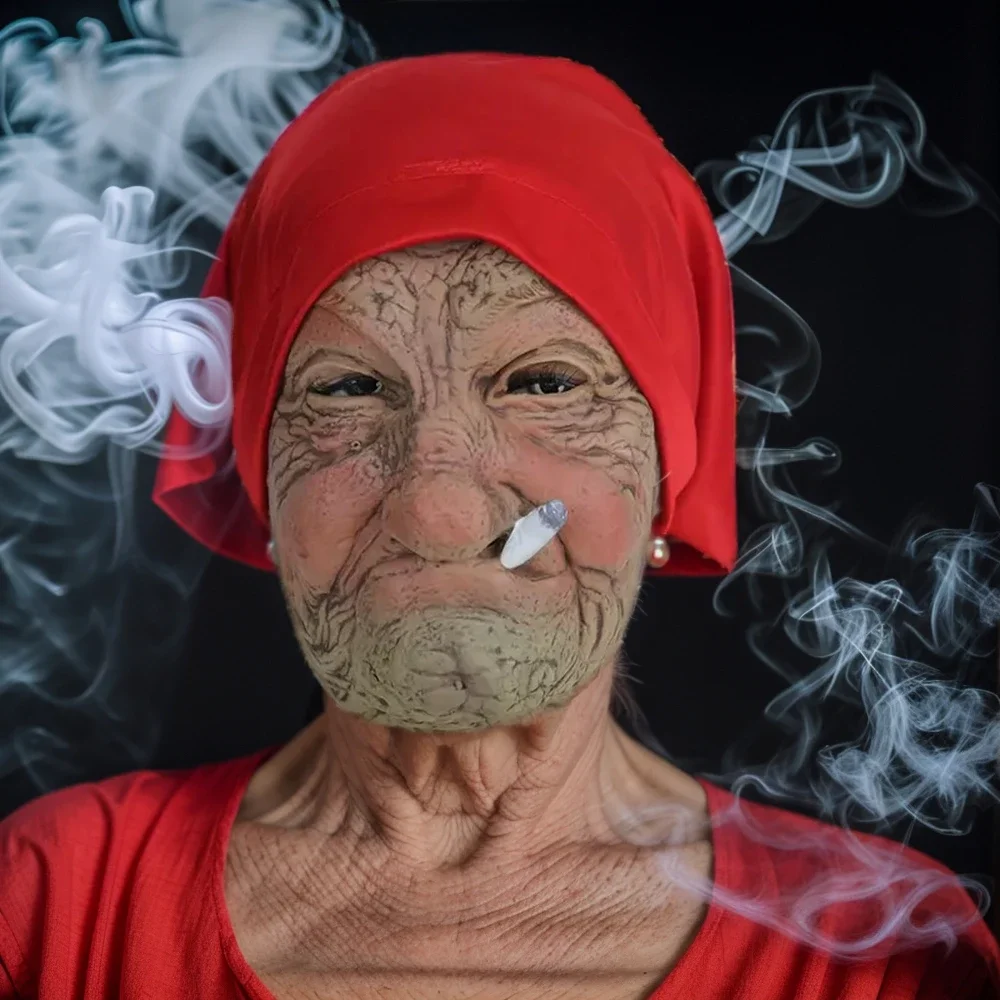 Little Red Hood Smoking Grandma Old Woman Mask Halloween Party Prop Trendy Performance Props Funny Latex Mask Ideal Choice Gifts
Little Red Hood Smoking Grandma Old Woman Mask Halloween Party Prop Trendy Performance Props Funny Latex Mask Ideal Choice Gifts