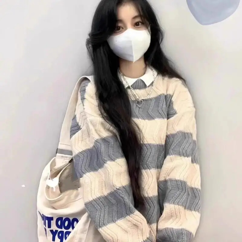 Knitwear Woman clothes winter 2025 Women's sweater Pullover Winter clothes woman tops cozy Blouse Simple striped hot sweaters
Knitwear Woman clothes winter 2025 Women's sweater Pullover Winter clothes woman tops cozy Blouse Simple striped hot sweaters