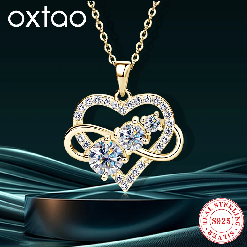 OXTAO D цвет настоящее муассанитовое бриллиантовое ожерелье S925 серебро бесконечность кулон в форме сердца ожерелье свадебные украшения подарок сертифицированный
OXTAO D цвет настоящее муассанитовое бриллиантовое ожерелье S925 серебро бесконечность кулон в форме сердца ожерелье свадебные украшения подарок сертифицированный