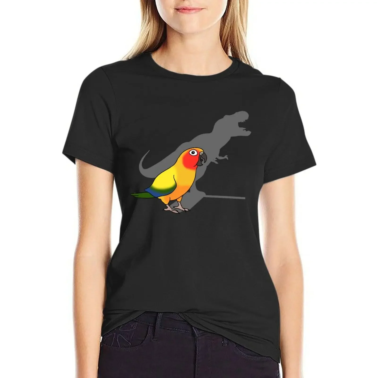 t-rex shadow - sun conure T-Shirt Short sleeve tee animal print shirt for girls sweat plus size tops Women's clothing
t-rex shadow - sun conure T-Shirt Short sleeve tee animal print shirt for girls sweat plus size tops Women's clothing
