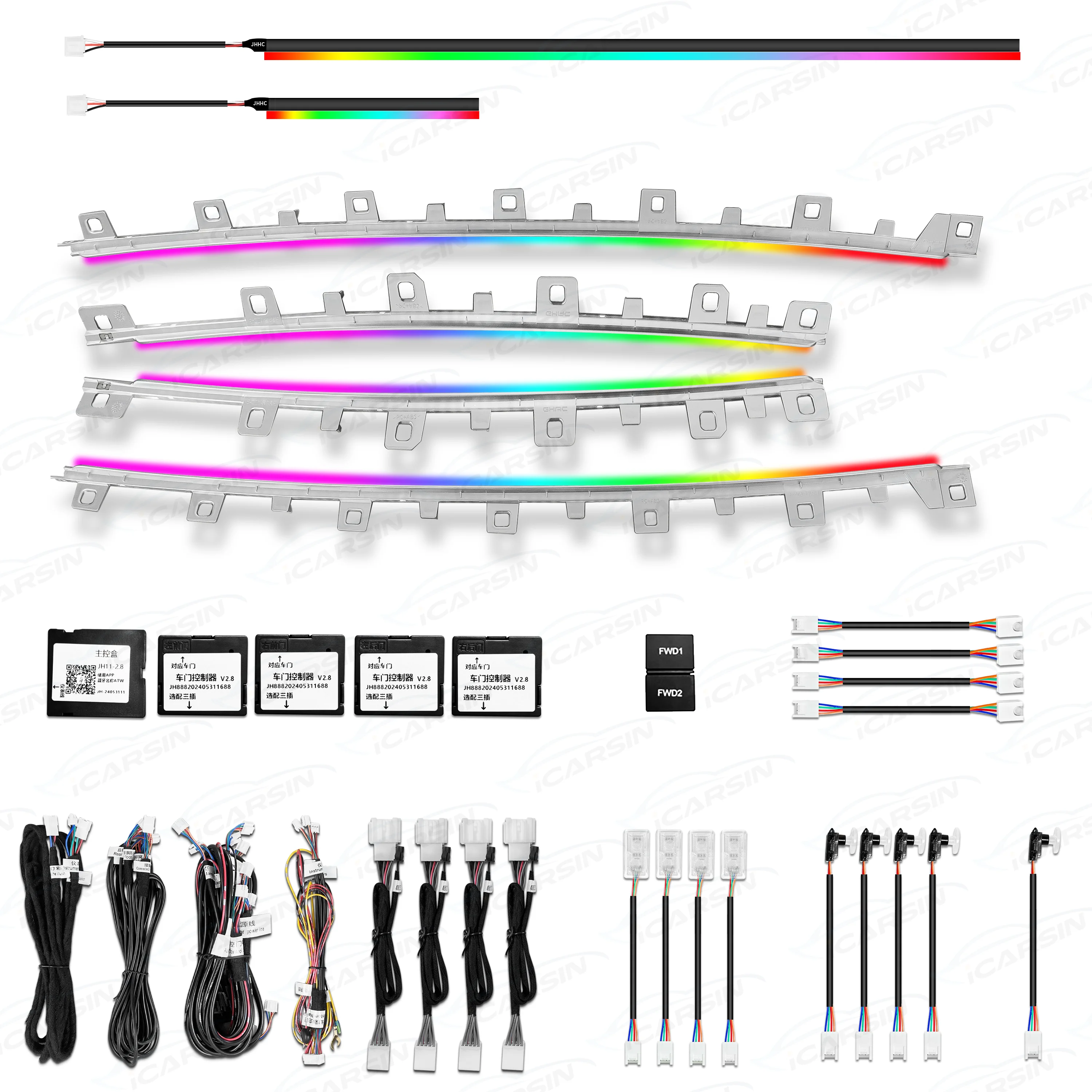 ICarsin Upgrade 256 Colors Led Car Interior Ambient Lighting For Honda HRV 2022-2025 Atmosphere Strip Decoration Accessories
ICarsin Upgrade 256 Colors Led Car Interior Ambient Lighting For Honda HRV 2022-2025 Atmosphere Strip Decoration Accessories