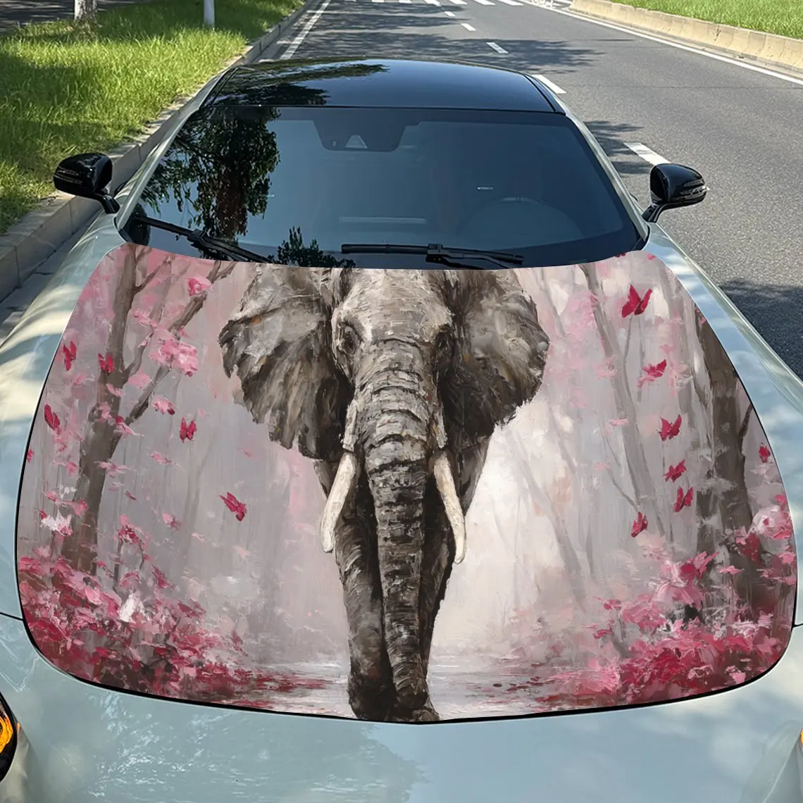 Художественная виниловая пленка для автомобиля с розовым цветочным слоном, водонепроницаемая наклейка на капот автомобиля из ПВХ, самоклеящиеся устойчивые к царапинам наклейки для Engi
Художественная виниловая пленка для автомобиля с розовым цветочным слоном, водонепроницаемая наклейка на капот автомобиля из ПВХ, самоклеящиеся устойчивые к царапинам наклейки для Engi
