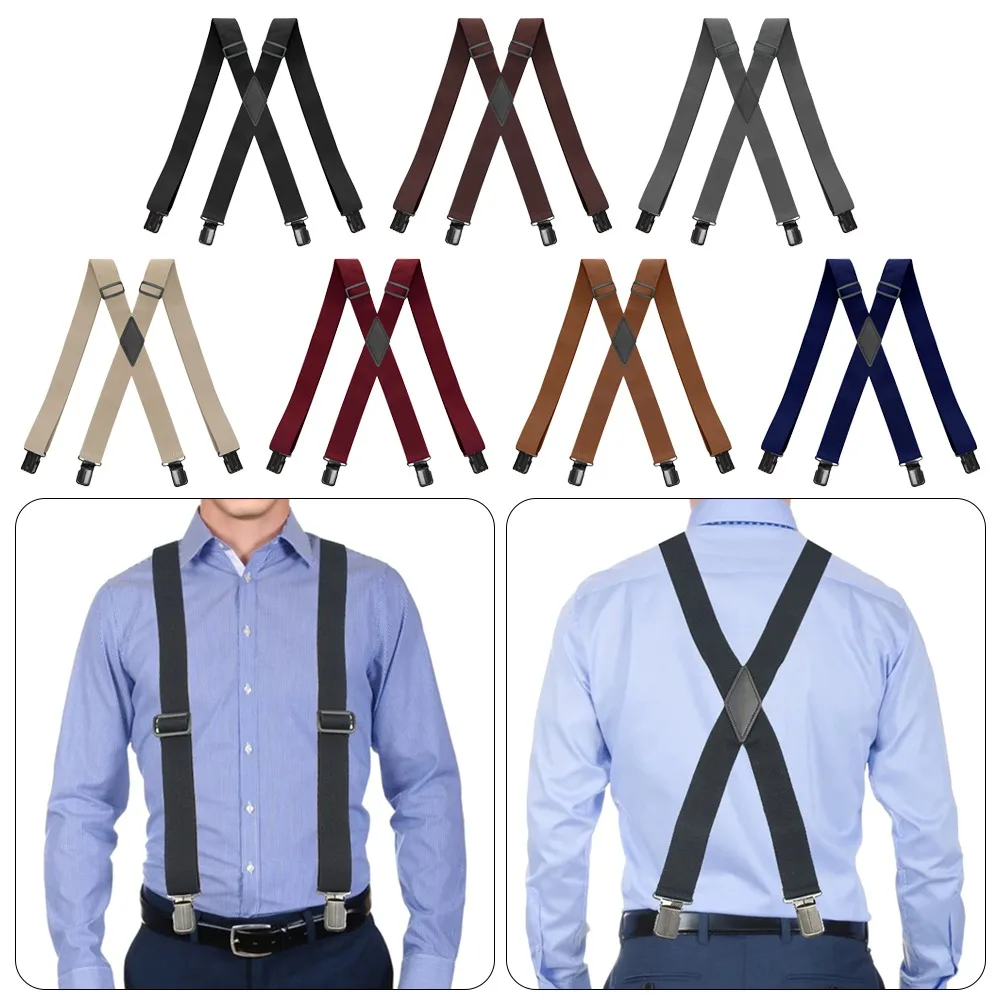 HIgh Quality 3.5cm Wide Men's Suspenders X-shaped Elastic Trouser Braces 4 Clips Shoulder Strap Unisex
HIgh Quality 3.5cm Wide Men's Suspenders X-shaped Elastic Trouser Braces 4 Clips Shoulder Strap Unisex
