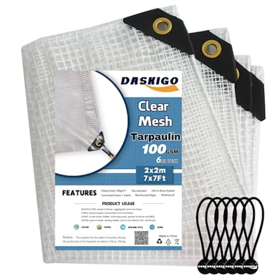 Feet Heavy Duty Waterproof Tarps Reinforced Mesh Tarp Cover Sheet and 6 PCS Bungee Balls
Feet Heavy Duty Waterproof Tarps Reinforced Mesh Tarp Cover Sheet and 6 PCS Bungee Balls