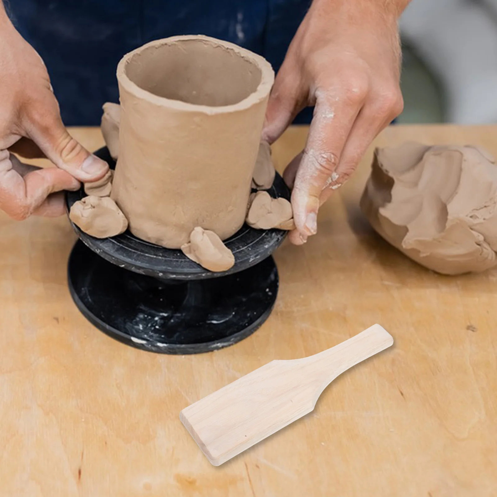 Clay Modeling Paddle Large Surface Wood Pottery Tools Handmade Crafts Beige Solid Material Ergonomic Handle Sculpture
Clay Modeling Paddle Large Surface Wood Pottery Tools Handmade Crafts Beige Solid Material Ergonomic Handle Sculpture