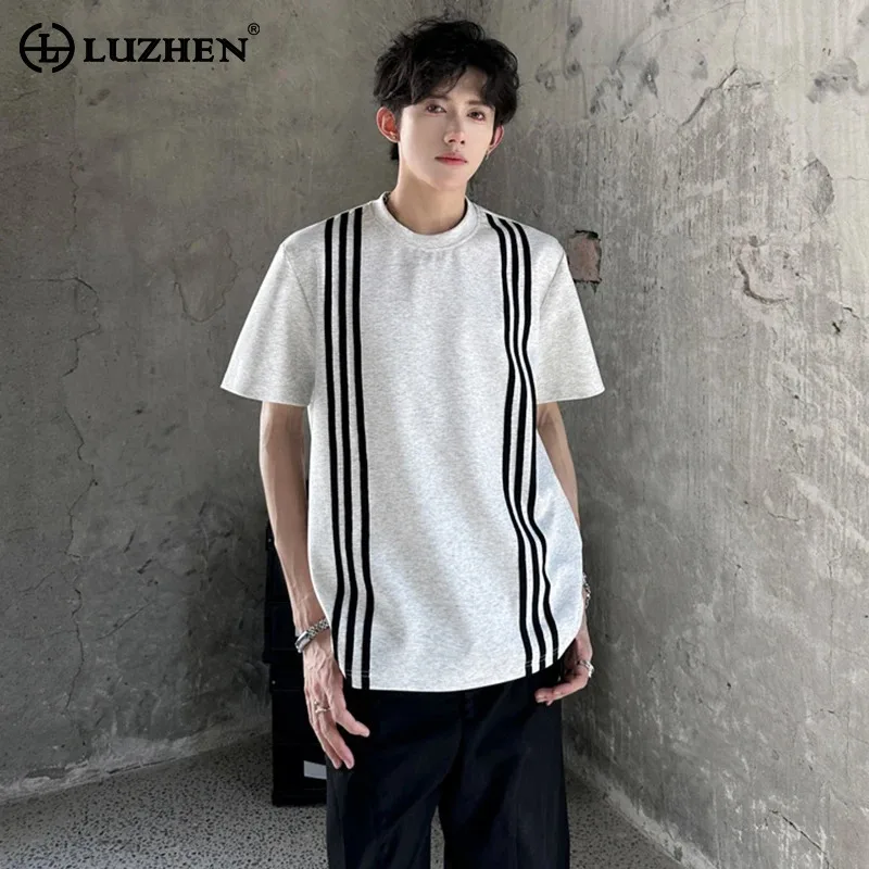 LUZHEN цветные контрастные полосатые свободные футболки с короткими рукавами, мужские летние элегантные темпераментные красивые мужские топы 2024, JY2241
LUZHEN цветные контрастные полосатые свободные футболки с короткими рукавами, мужские летние элегантные темпераментные красивые мужские топы 2024, JY2241