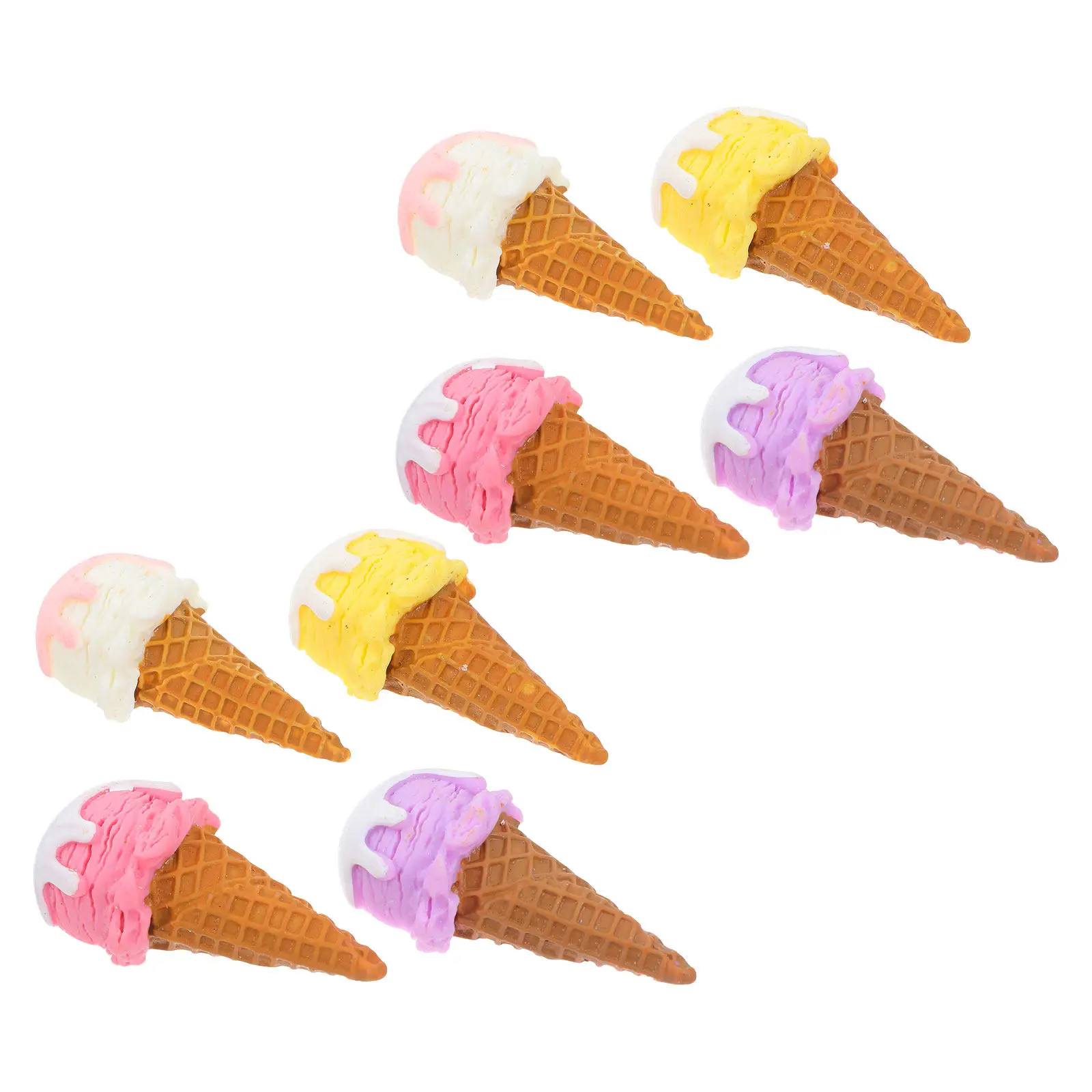 8pcs Simulation Ice Cream Cone Artificial Ice Cream Cone Prop Faux Dessert Display Imitation Food Model For Photography Props
8pcs Simulation Ice Cream Cone Artificial Ice Cream Cone Prop Faux Dessert Display Imitation Food Model For Photography Props