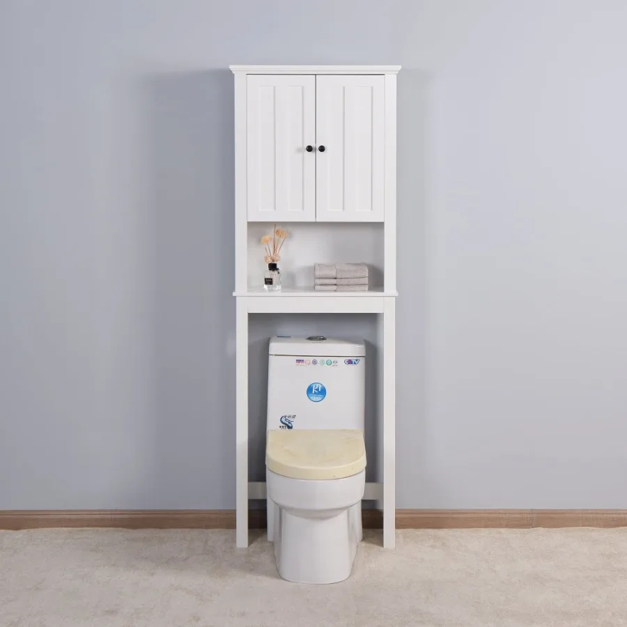 Over The Toilet Storage Cabinet Bathroom Space Saver Organizer Freestanding Wood Storage Cabinet with Adjustable Shelf White
Over The Toilet Storage Cabinet Bathroom Space Saver Organizer Freestanding Wood Storage Cabinet with Adjustable Shelf White