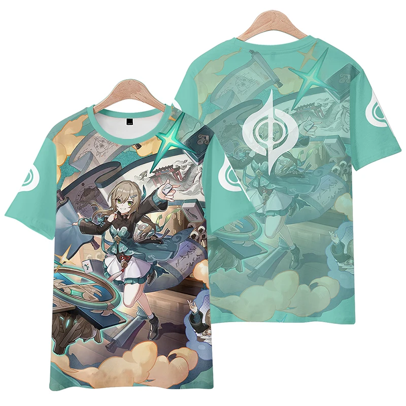 Collapse Star Dome Railway Game Peripheral T-shirt Ji'er Stop Cloud Silver Wolf March 7 Speed Dry Short Sleeve Cos
Collapse Star Dome Railway Game Peripheral T-shirt Ji'er Stop Cloud Silver Wolf March 7 Speed Dry Short Sleeve Cos