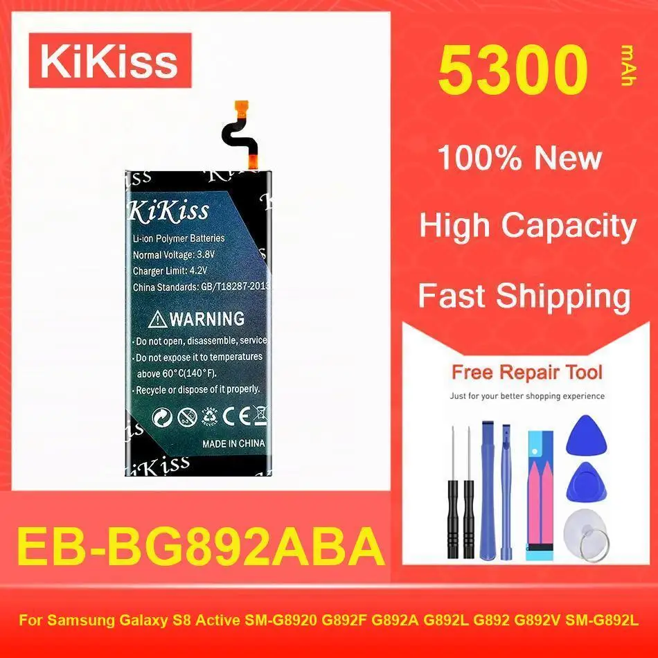 EB-BG892ABA Li-Ion Battery For Samsung Galaxy S8 Active SM-G8920 G892F G892A G892L G892 G892V SM-G892L
EB-BG892ABA Li-Ion Battery For Samsung Galaxy S8 Active SM-G8920 G892F G892A G892L G892 G892V SM-G892L