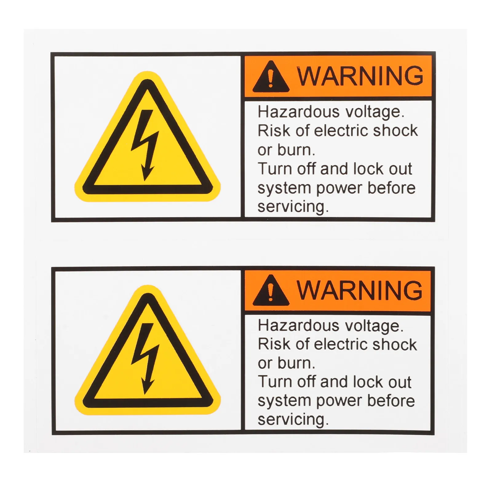 2Pcs Warning Electric Shock Signs High Voltage Danger Labels for Electrical Panel Safety Maintenance Stickers Sign
2Pcs Warning Electric Shock Signs High Voltage Danger Labels for Electrical Panel Safety Maintenance Stickers Sign