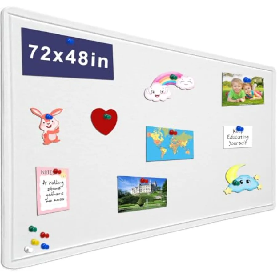 Большая доска для заметок - 72 x 48 дюймов, декоративная фетровая доска для пинов - 6' x 4' (альтернатива пробковой доске для стены) - Складная доска для фотографий
Большая доска для заметок - 72 x 48 дюймов, декоративная фетровая доска для пинов - 6' x 4' (альтернатива пробковой доске для стены) - Складная доска для фотографий