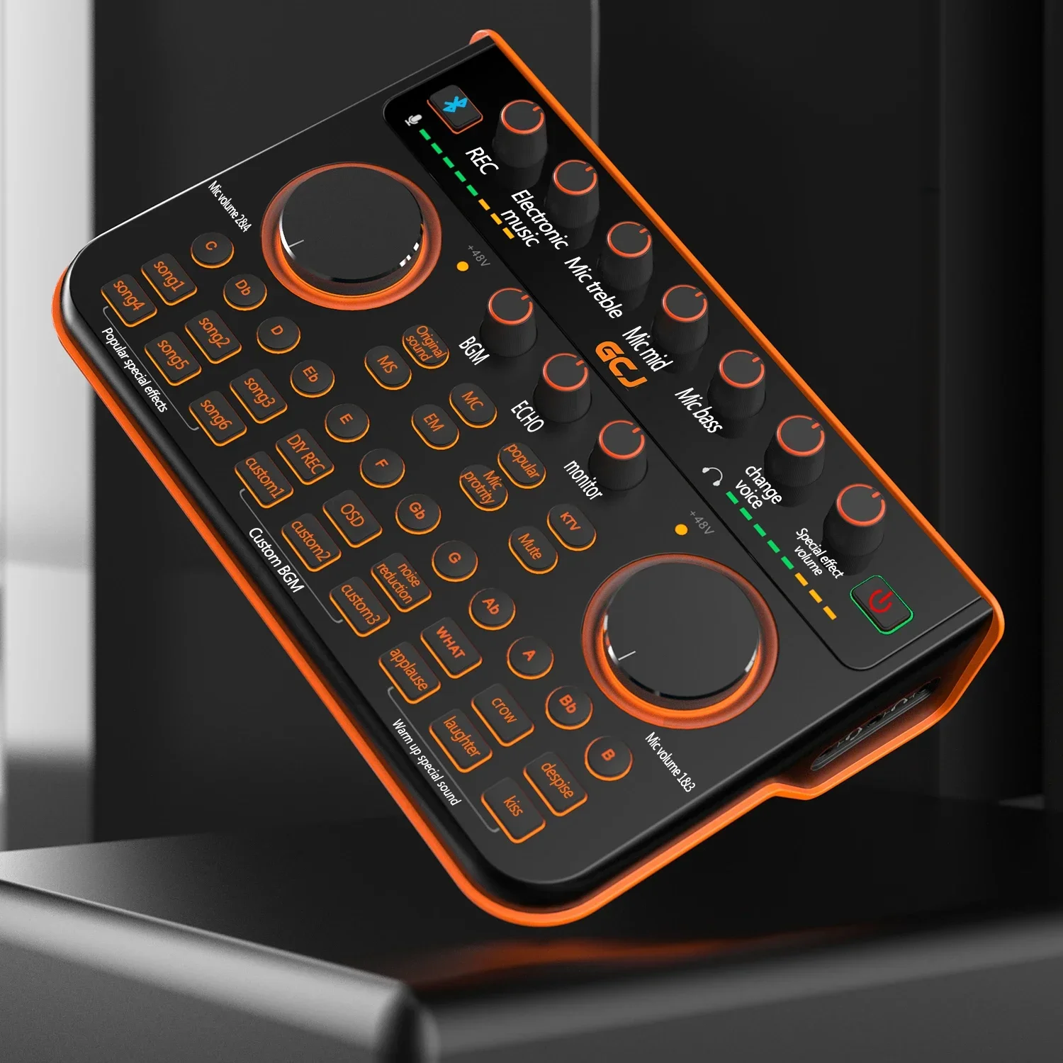 G3 mini audio interface with DJ mixer Sound Effiece Live Sound Card, black with 48V Power OTG Plug with 3.5mm microphone
G3 mini audio interface with DJ mixer Sound Effiece Live Sound Card, black with 48V Power OTG Plug with 3.5mm microphone