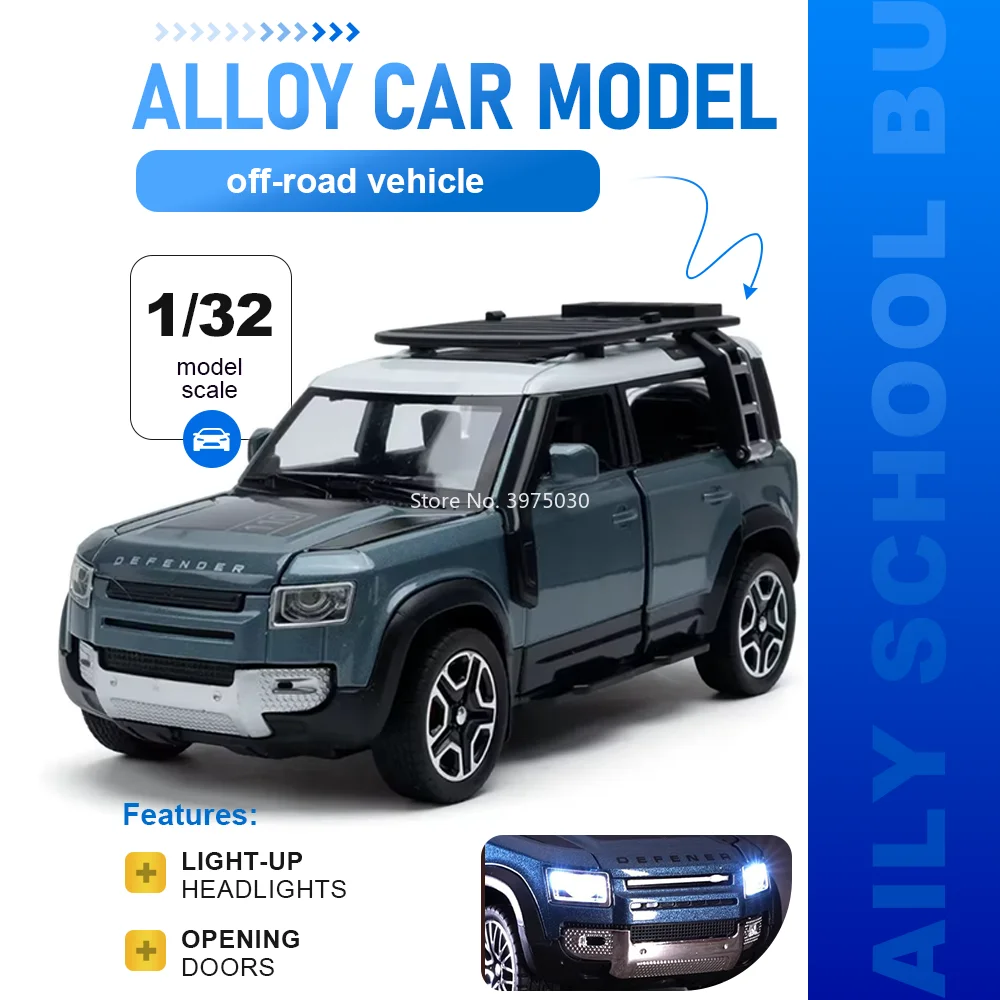 1:32 Defender Prado Toys Models Cars Alloy Diecast Light Sound Miniature Vehicle Wheel Pull Back Vehices Perfect Gifts for Child
1:32 Defender Prado Toys Models Cars Alloy Diecast Light Sound Miniature Vehicle Wheel Pull Back Vehices Perfect Gifts for Child