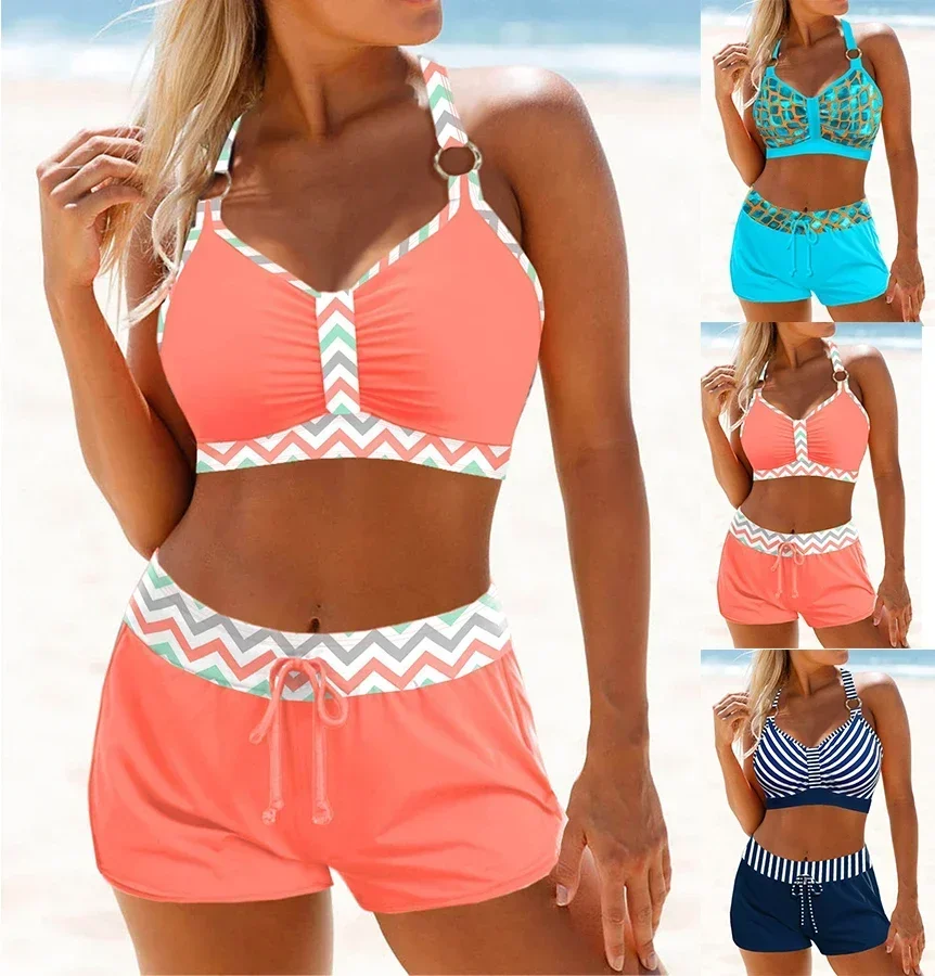 New Summer Beach New Women's Bikini Two Piece Swimwear Pink Stripe Printed Strap Beach Swimwear S-6XL
New Summer Beach New Women's Bikini Two Piece Swimwear Pink Stripe Printed Strap Beach Swimwear S-6XL