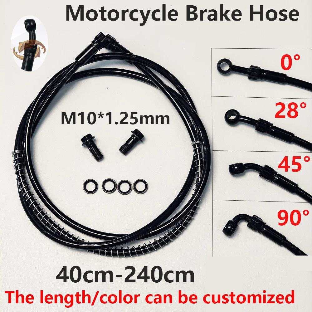 N3 Motorcycle Brake Hose Hydraulic Braided Brake Line with 360 Degree Rotatable banjo Fit M10 Fit for ATV Pit Dirt Street Racin
N3 Motorcycle Brake Hose Hydraulic Braided Brake Line with 360 Degree Rotatable banjo Fit M10 Fit for ATV Pit Dirt Street Racin